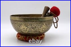 11 Special Mandala carving Singing Bowl From Nepal-Spiritual Tibetan Bowls