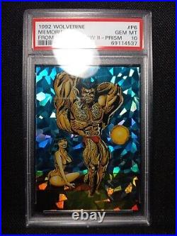 1992 WOLVERINE #P6 MEMORIES From Then/Til NOW PRISM PSA 10