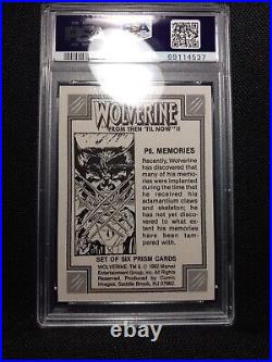 1992 WOLVERINE #P6 MEMORIES From Then/Til NOW PRISM PSA 10