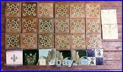 26 old wall tiles, from different places