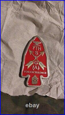 7th SFG TIP OF THE SPEAR Special Operations Command Challenge Coin FROM CSGM