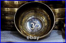 9 inches OM Special Carving Singing Bowl From Nepal