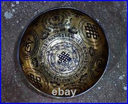 9 inches Special Endless Knot Super Fine Carving Singing Bowl From Nepal