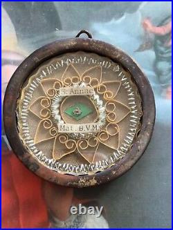 Antic reliquary relic S. Anna Mother of Mary B. V. M. 1850th special from Italy