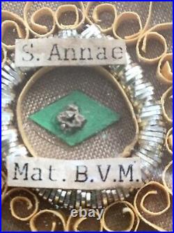 Antic reliquary relic S. Anna Mother of Mary B. V. M. 1850th special from Italy