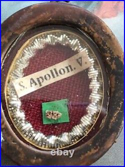 Antic reliquary relic S. Apollonia Virgin Martyr 1850th special from Italy