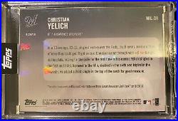 CHRISTIAN YELICH 2020 Topps BASEBALL RELIC /10 SSP From Cycle Game! RARE Brewers