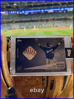 CHRISTIAN YELICH 2020 Topps BASEBALL RELIC /10 SSP From Cycle Game! RARE Brewers