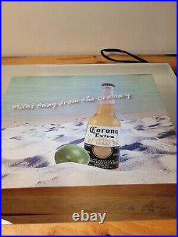 CORONA EXTRA MILES AWAY FROM THE ORDINARY Ocean Sound Lighted Hanging Sign
