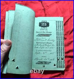 Collection of IN Special Liquor Tax Stubs from 1875-1876 WHISKEY RING Scandal