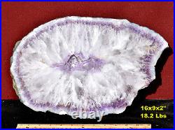 Extra Large AMETHYST Crystal GEODE Slab from Brazil 16x9x2 Great Color