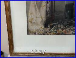 Extra Large Antique 1901 Hand Painted Photograph Of A Gentleman From Vienna