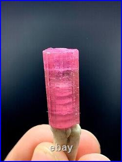 Extra Pink Tourmaline Crystal well Terminated Crystal From Afghan 24.6 Ct