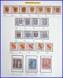 French Zone Special Collection With Many Paper & Typunterschieden 1945/49