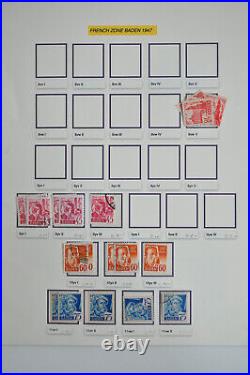 French Zone Special Collection With Many Paper & Typunterschieden 1945/49