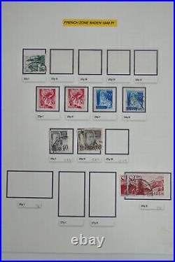 French Zone Special Collection With Many Paper & Typunterschieden 1945/49