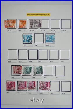 French Zone Special Collection With Many Paper & Typunterschieden 1945/49