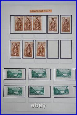 French Zone Special Collection With Many Paper & Typunterschieden 1945/49