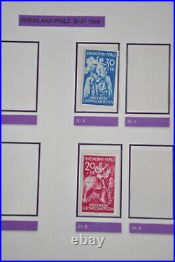 French Zone Special Collection With Many Paper & Typunterschieden 1945/49