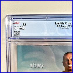 Identity Crisis #4 CGC 9.6 Red Turner Second Printing White Pages from DC Comics