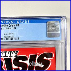 Identity Crisis #4 CGC 9.6 Red Turner Second Printing White Pages from DC Comics