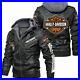New Genuine Cowhide Harley-Davidson Leather Men's Motorbike Hoodie Biker Jacket