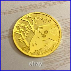 Pokemon center limited Mimikyu Gold Coin Medal from TCG Sun and Moon Special box