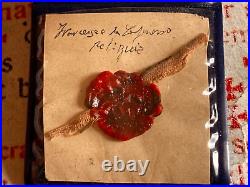 RARE VINTAGE RELIC St Francis from Caporosso Stunning with wax seal SPECIAL