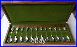 Rare Special Edition 12 Coffee Spoon Flowers From 925er Sterling Silver, UK