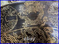Sale! 100cm Extra Large Gong from Nepal-Dragon Carving Gong-Vibrating Sound Gong