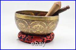 Sale! Special Ganesh Carving Tibetan singing bowl from Nepal-Chakra healing bowl