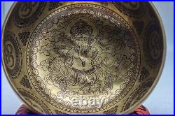 Sale! Special Ganesh Carving Tibetan singing bowl from Nepal-Chakra healing bowl