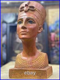 Special Golden Queen Nefertiti Head made from Stone, heavy Nefertiti statue
