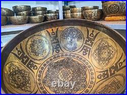 Special carving Tibetan Singing Bowl From Nepal-Himalayan Singing Bowl