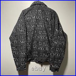 Vintage FUBU Denim Jacket All Over Print MCMXCll Jeans Collection XLarge Hip Hop