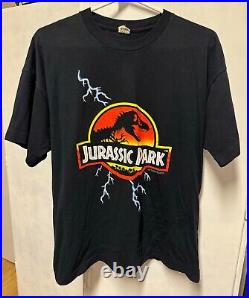 Vintage Jurassic Park Lightning Movie Promo Shirt 90s 1992 Single Stitch Size XL