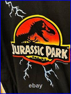 Vintage Jurassic Park Lightning Movie Promo Shirt 90s 1992 Single Stitch Size XL