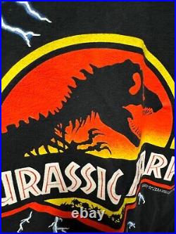 Vintage Jurassic Park Lightning Movie Promo Shirt 90s 1992 Single Stitch Size XL