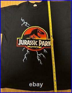 Vintage Jurassic Park Lightning Movie Promo Shirt 90s 1992 Single Stitch Size XL