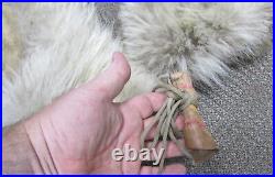 Vintage Wolf Fur Mittens From Alaska Size extra large XL, used, Fairbanks Estate